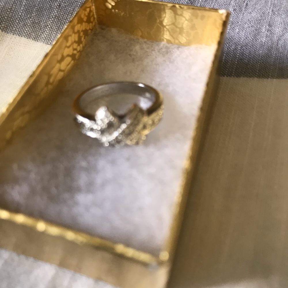 Lord & Taylor X ring, with marcasite